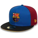 blau-rote-enganliegende-flatcap-fc-barcelona-laliga-59fifty-mes-que-un-club-von-new-era