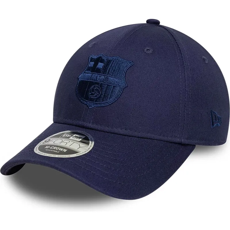marineblaue-verstellbare-curved-cap-von-fc-barcelona-laliga-9forty-m-crown-graphic-von-new-era