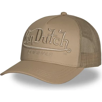 Šiltovka zaoblená hnedá snapback EMB02 Von Dutch