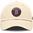 beige-verstellbare-curved-cap-club-unstructured-organic-cotton-der-boston-red-sox-mlb-von-nike