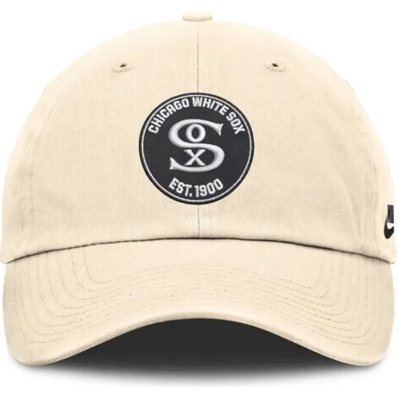 cap-zaoblena-beige-adjustable-strap-club-unstructured-organic-cotton-chicago-white-sox-mlb-nike