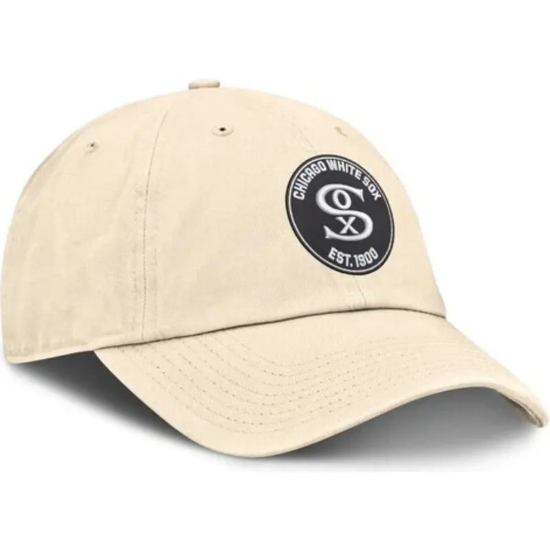 cap-zaoblena-beige-adjustable-strap-club-unstructured-organic-cotton-chicago-white-sox-mlb-nike