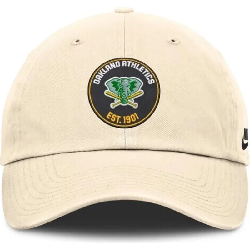 cap-zaoblena-beige-adjustable-strap-club-unstructured-organic-cotton-oakland-athletics-mlb-nike