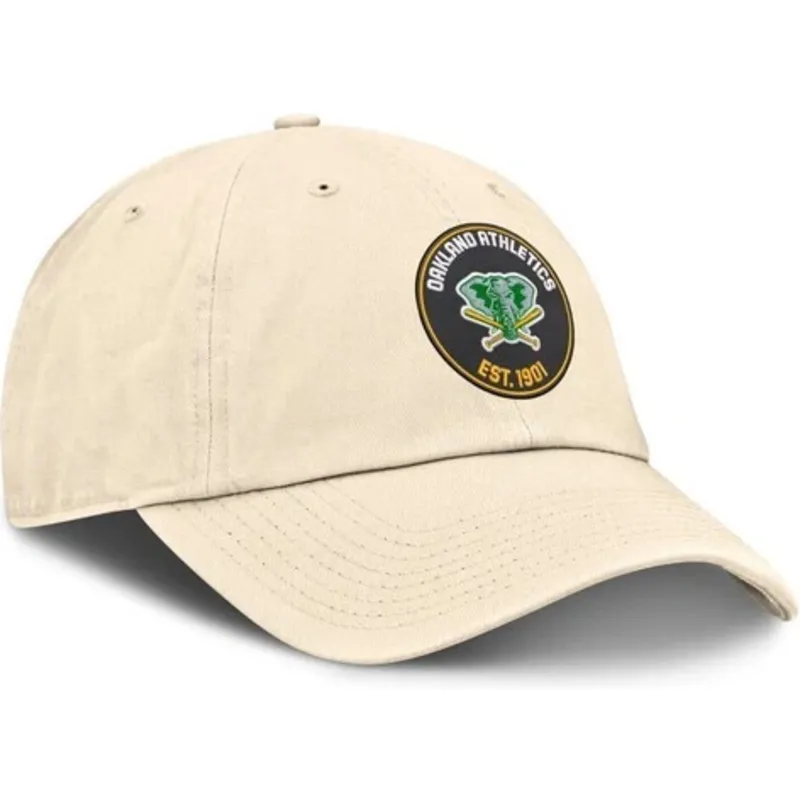 cap-zaoblena-beige-adjustable-strap-club-unstructured-organic-cotton-oakland-athletics-mlb-nike