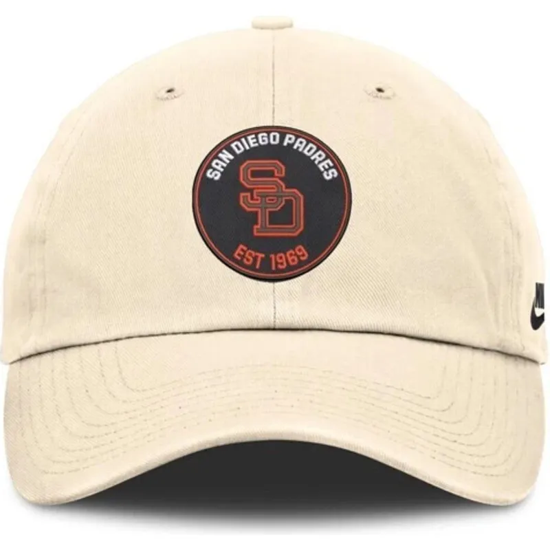 siltovka-zaoblena-bezova-nastavitelny-club-unstructured-organic-cotton-san-diego-padres-mlb-nike