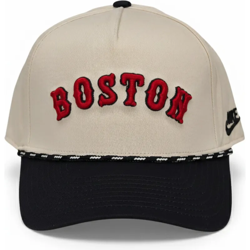 siltovky-zaoblena-bezova-snapback-rise-structured-boston-red-sox-mlb-nike