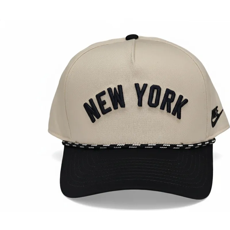 cap-zaoblena-beige-snapback-rise-structured-new-york-yankees-mlb-nike