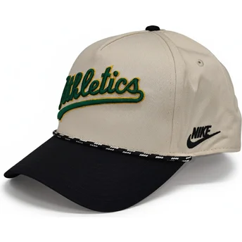 Šiltovka zaoblená béžová snapback Rise Structured Oakland Athletics MLB Nike