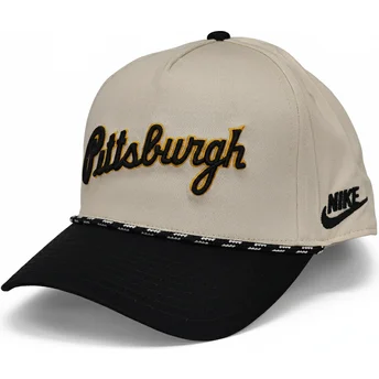 Cap zaoblená beige snapback Rise Structured Pittsburgh Pirates MLB Nike