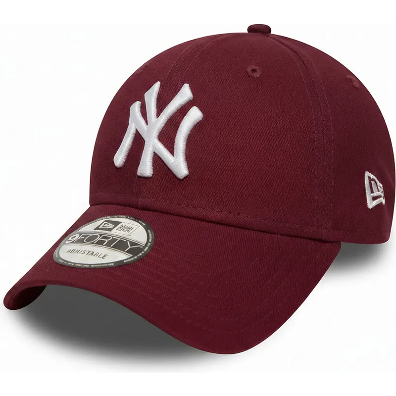 cap-zaoblena-red-adjustable-strap-cardenal-9forty-essential-new-york-yankees-mlb-new-era cap-zaoblena-red-adjustable-strap-cardenal-9forty-essential-new-york-yankees-mlb-new-era