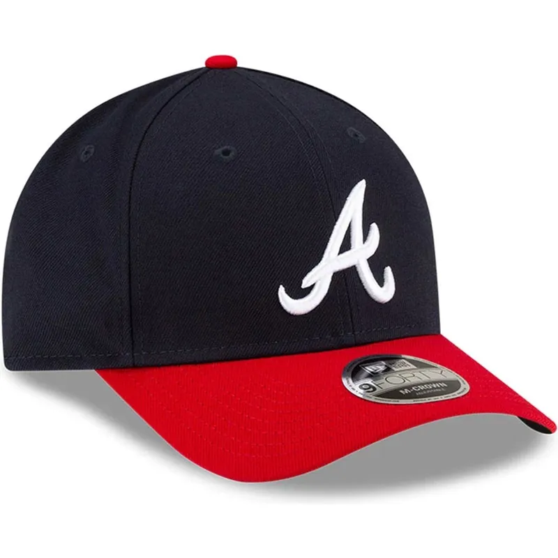 marineblaue-und-rote-gebogene-snapback-kappe-9forty-m-crown-player-replica-der-atlanta-braves-mlb-von-new-era