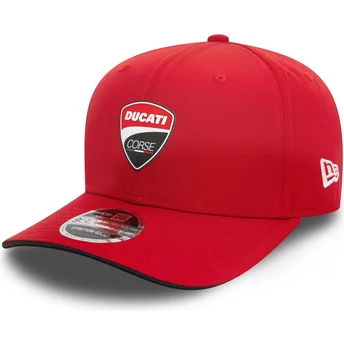 Rote gebogene Snapback-Kappe 9SEVENTY Stretch Snap Core von Ducati Motor MotoGP von New Era
