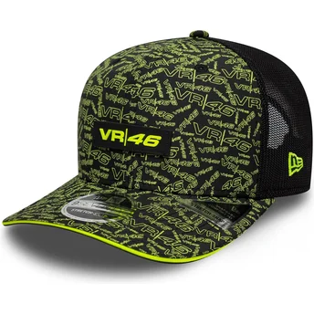 Šiltovky zaoblená kamionista čierna snapback 9SEVENTY Stretch Snap All Over Print Valentino Rossi VR46 MotoGP New Era