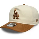 siltovky-zaoblena-hneda-nastavitelny-pasik-9fifty-a-frame-suede-visor-los-angeles-dodgers-mlb-new-era