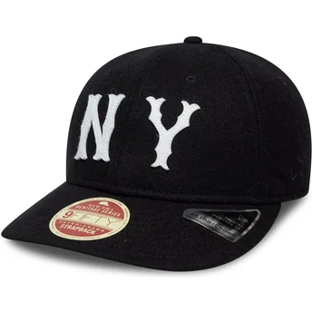 Gorra curva negra ajustable 9FIFTY Retro Crown Heritage Series de New York Highlanders MLB de New Era