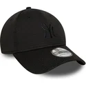 new-era-curved-brim-black-logo-39thirty-stretch-mesh-new-york-yankees-mlb-black-fitted-cap