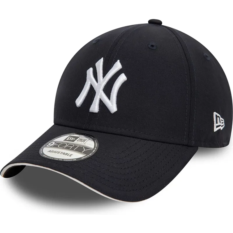 marineblaue-verstellbare-curved-cap-9forty-microfibre-der-new-york-yankees-mlb-von-new-era