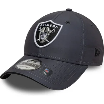 Graue verstellbare Curved Cap 9FORTY Microfibre der Las Vegas Raiders NFL von New Era