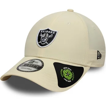 Καπέλο με καμπύλη μπεζ ρυθμιζόμενο 9FORTY Recycled Midi των Las Vegas Raiders NFL από New Era
