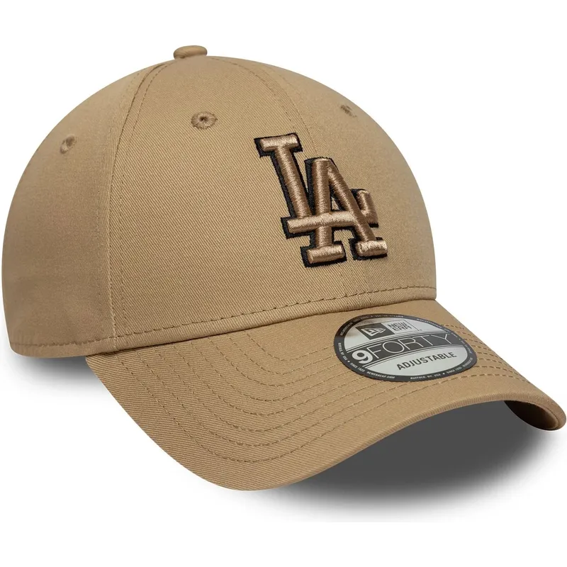 siltovka-zaoblena-hneda-nastavitelny-9forty-outline-los-angeles-dodgers-mlb-new-era