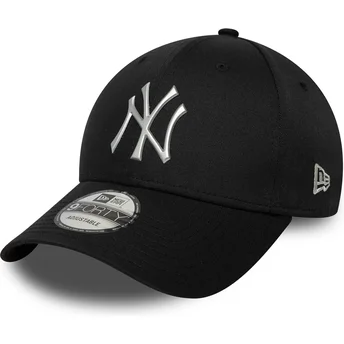Šiltovka zaoblená čierna snapback 9FORTY Metallic New York Yankees MLB New Era