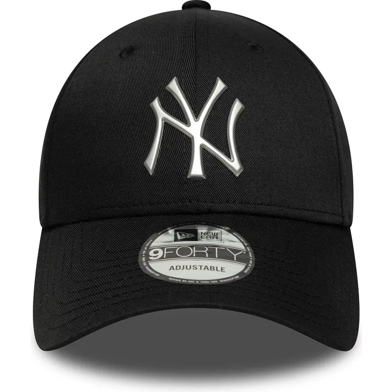 siltovka-zaoblena-cierna-snapback-9forty-metallic-new-york-yankees-mlb-new-era