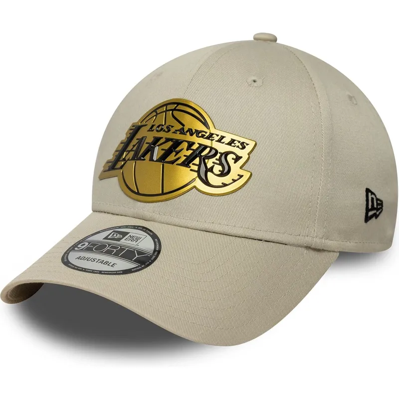 siltovky-zaoblena-bezova-snapback-9forty-metallic-los-angeles-lakers-nba-new-era