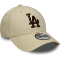 siltovka-zaoblena-bezova-nastavitelny-9forty-league-essential-los-angeles-dodgers-mlb-new-era