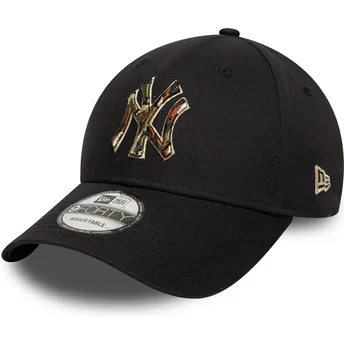Cap zaoblená black adjustable strap 9FORTY Camo Infill New York Yankees MLB New Era