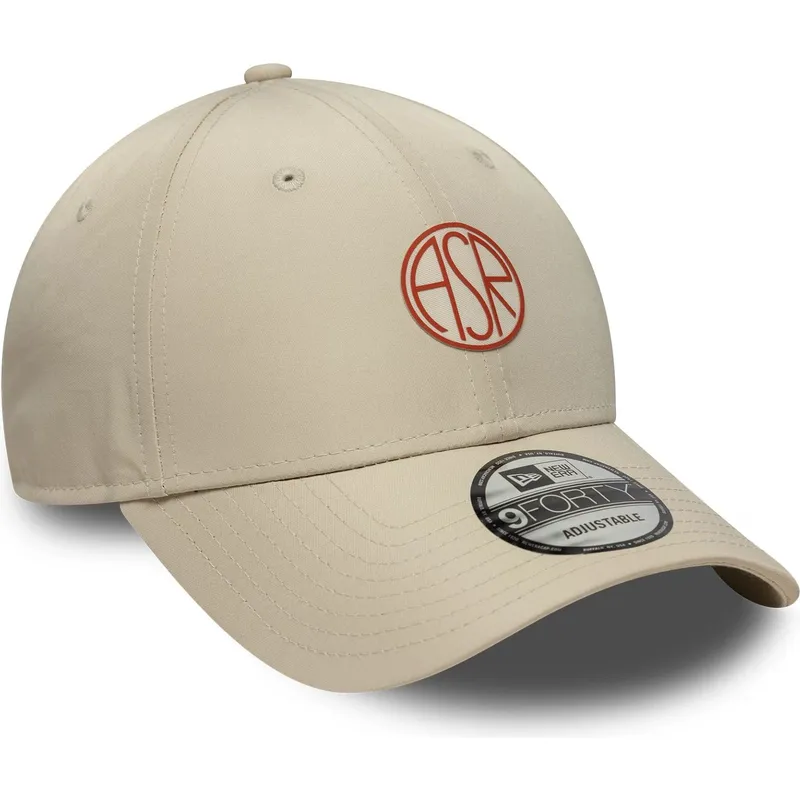 cap-zaoblena-beige-adjustable-strap-9forty-streetweear-associazione-sportiva-roma-serie-a-new-era