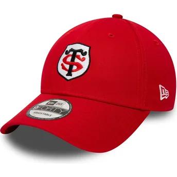 Šiltovky zaoblená červená nastaviteľný pásik 9FORTY Core Stade Toulousain Top 14 New Era