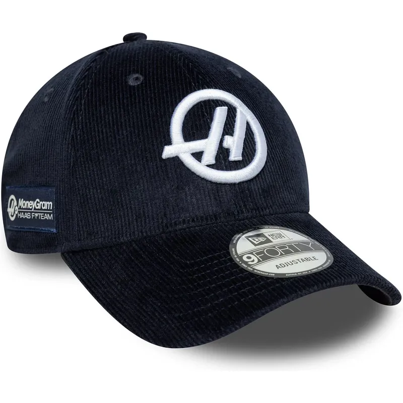 marineblaue-verstellbare-curved-cap-9forty-cord-von-haas-f1-team-formula-1-von-new-era