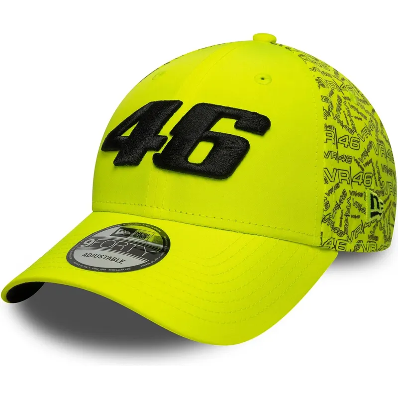 gelbe-gebogene-verstellbare-kappe-9forty-all-over-print-von-valentino-rossi-vr46-motogp-von-new-era