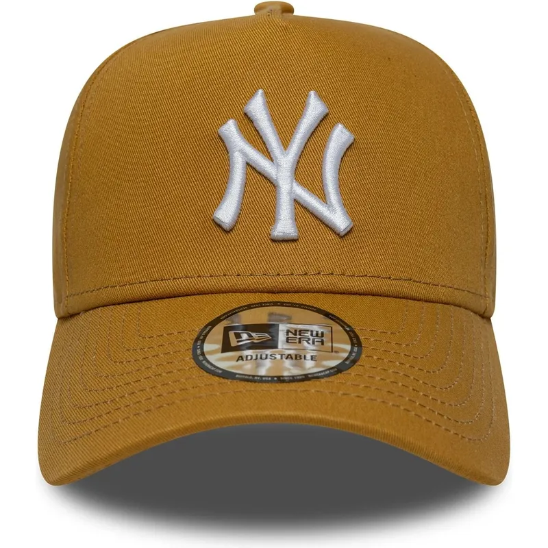 siltovky-zaoblena-hneda-snapback-9forty-e-frame-league-essential-new-york-yankees-mlb-new-era