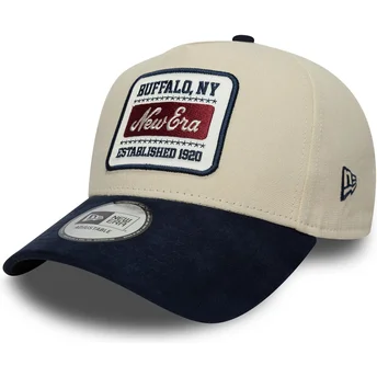 Šiltovky zaoblená béžová nastaviteľný pásik 9FORTY E Frame Patch Suede New Era