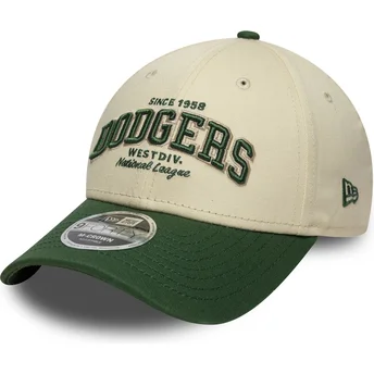 Šiltovky zaoblená béžová nastaviteľný pásik 9FORTY M-Crown Wordmark Los Angeles Dodgers MLB New Era