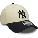 gorra-curva-beige-y-azul-marino-snapback-9forty-m-crown-de-new-york-yankees-mlb-de-new-era