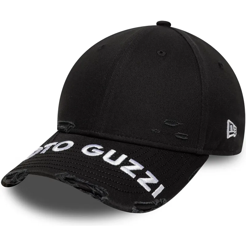 gorra-curva-negra-ajustable-9forty-m-crown-distressed-de-moto-guzzi-de-new-era