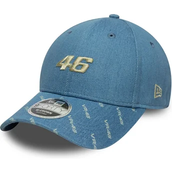 Šiltovky zaoblená modrá snapback 9FORTY M-Crown Denim Valentino Rossi VR46 MotoGP New Era