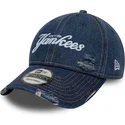 siltovka-zaoblena-modra-nastavitelny-9twenty-denim-distress-new-york-yankees-mlb-new-era