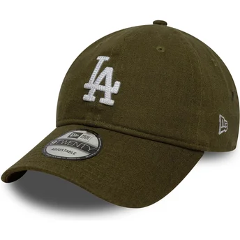 Cap zaoblená green adjustable strap 9TWENTY Linen Los Angeles Dodgers MLB New Era