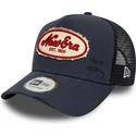 siltovka-zaoblena-tmavomodra-snapback-a-frame-oval-canvas-distress-new-era