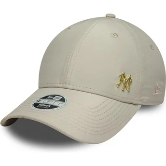 Cap zaoblená beige adjustable strap dorado 9FORTY Flawless New York Yankees MLB New Era