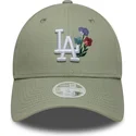 siltovky-zaoblena-zelena-nastavitelny-pasik-9forty-floral-icon-los-angeles-dodgers-mlb-new-era