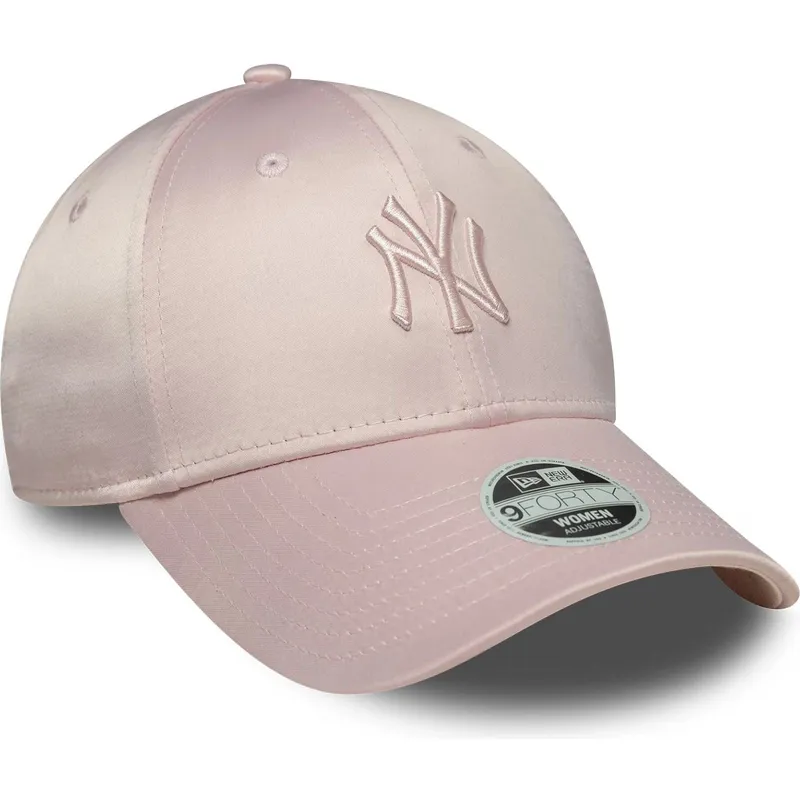 siltovky-zaoblena-ruzova-nastavitelny-pasik-9forty-satin-new-york-yankees-mlb-new-era