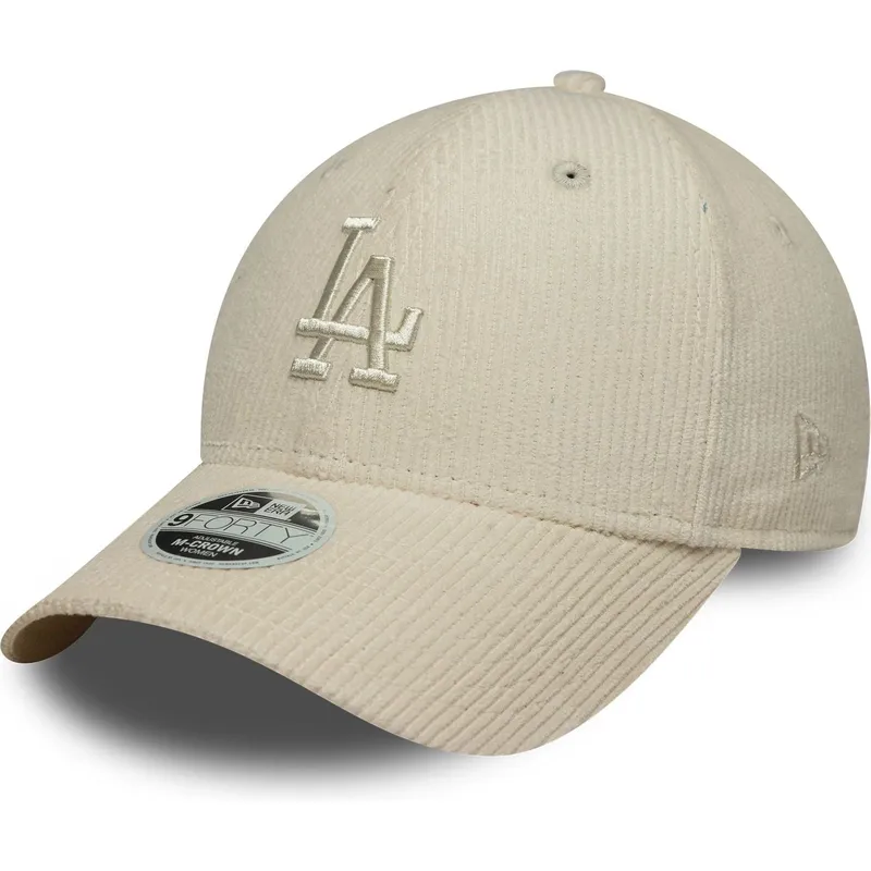 siltovky-zaoblena-bezova-nastavitelny-pasik-9forty-m-crown-pastel-cord-los-angeles-dodgers-mlb-new-era