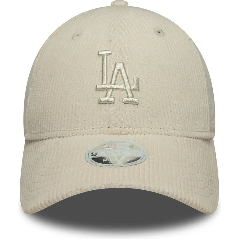 cap-zaoblena-beige-adjustable-strap-9forty-m-crown-pastel-cord-los-angeles-dodgers-mlb-new-era
