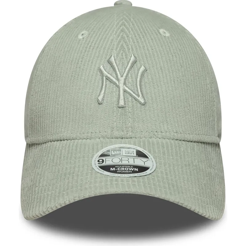 cap-zaoblena-green-adjustable-strap-claro-9forty-m-crown-pastel-cord-new-york-yankees-mlb-new-era