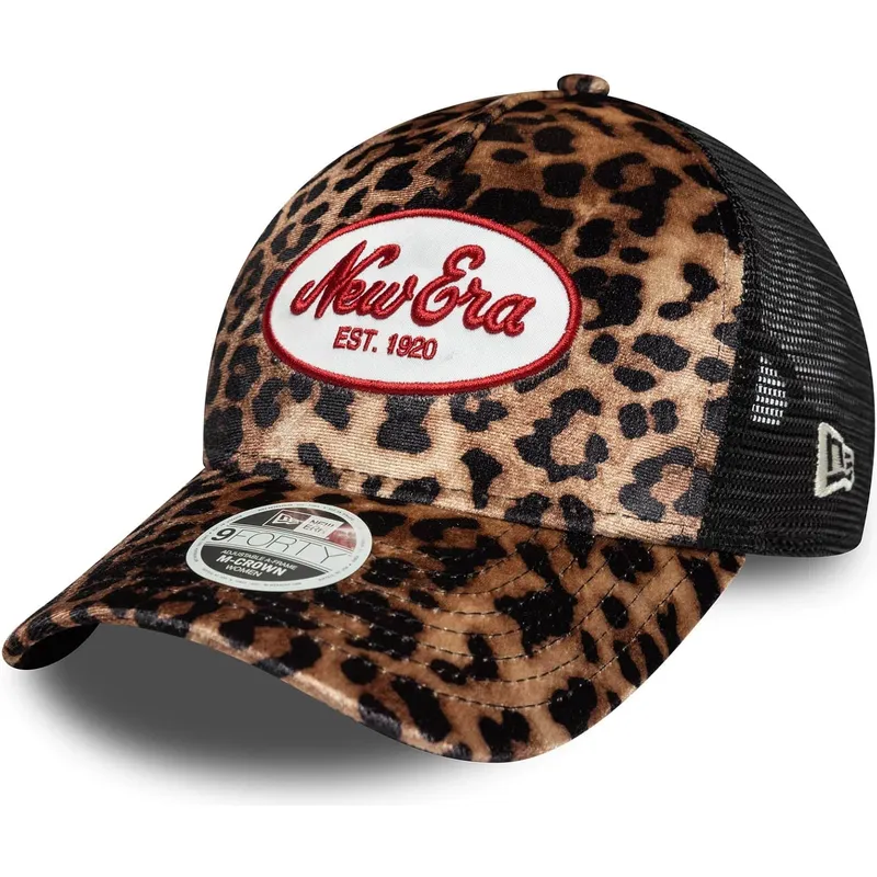 siltovky-zaoblena-kamionista-leopardi-snapback-9forty-a-frame-m-crown-new-era