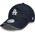 cap-zaoblena-navy-blue-adjustable-strap-9twenty-denim-stitch-los-angeles-dodgers-mlb-new-era